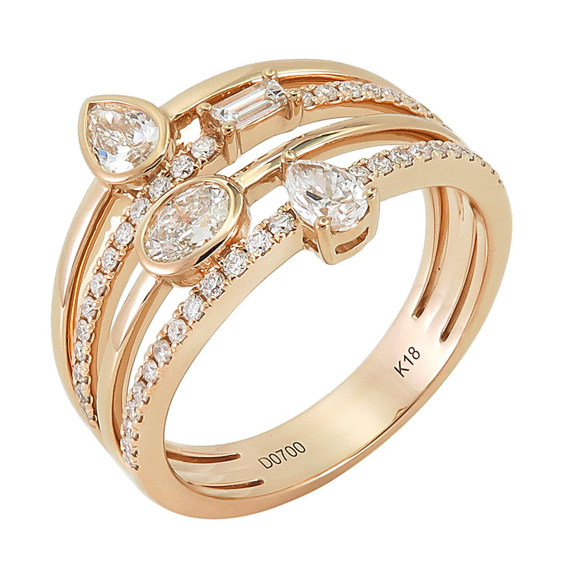 18kt Rose Gold Diamond Ring