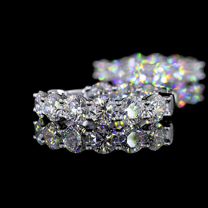 14kt White Gold Lab Diamond Huggie Earrings