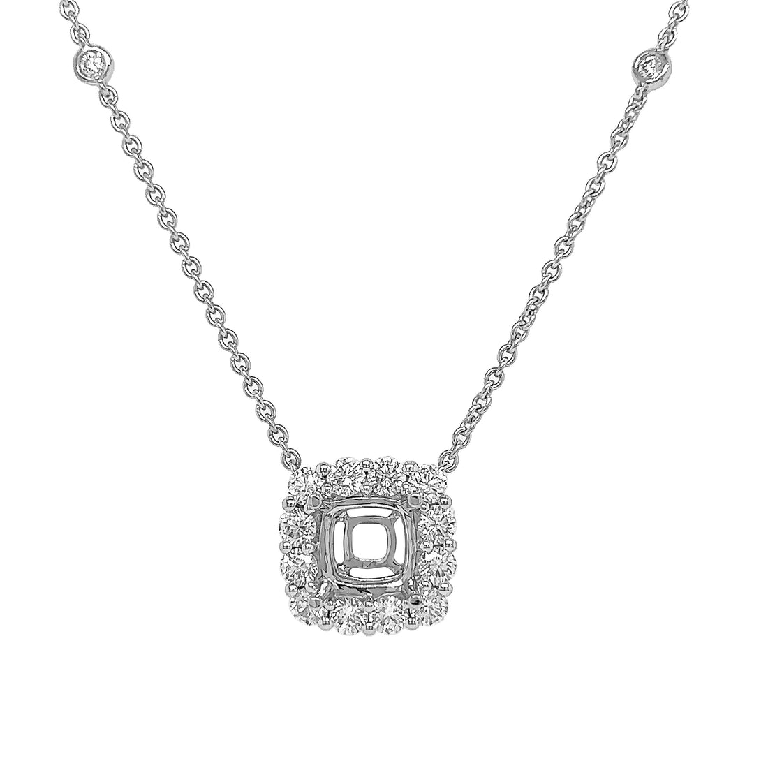 18kt White Gold Diamond Pendant Mounting