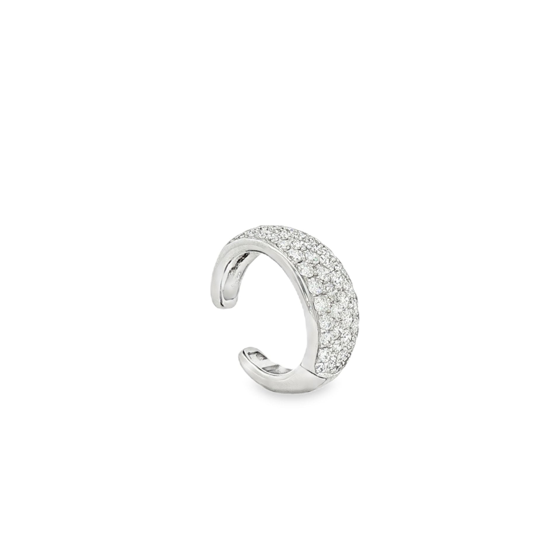 18kt White Gold Diamond Cuff Earring