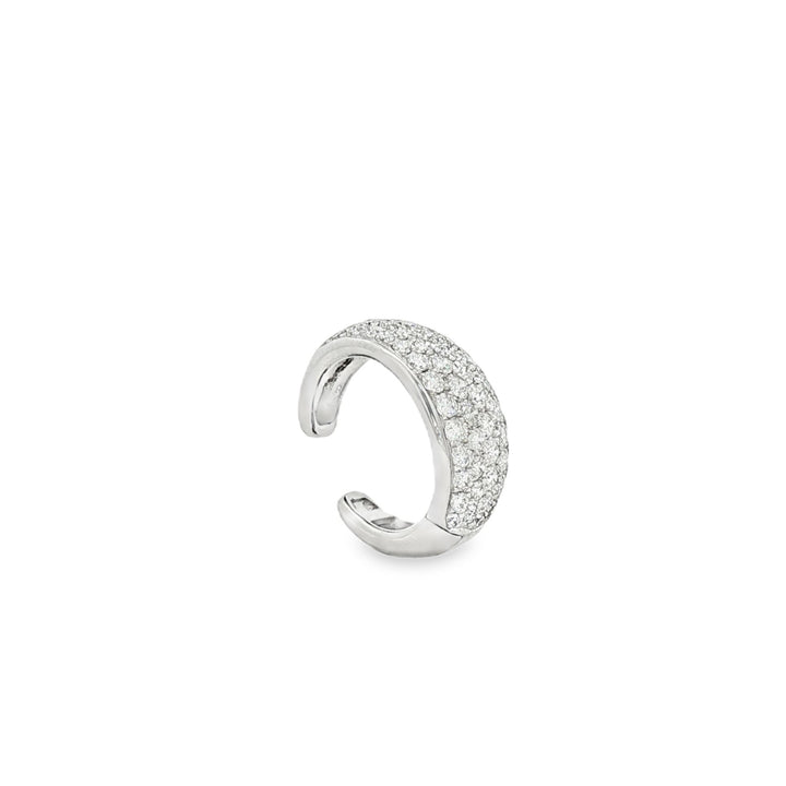 18kt White Gold Diamond Cuff Earring