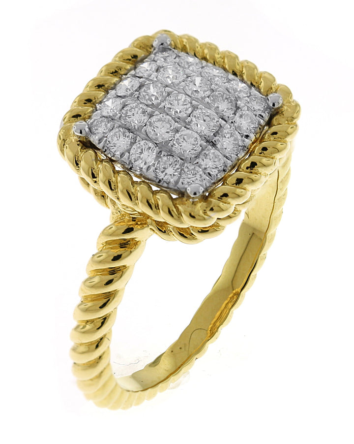 18kt Yellow Gold Diamond Ring