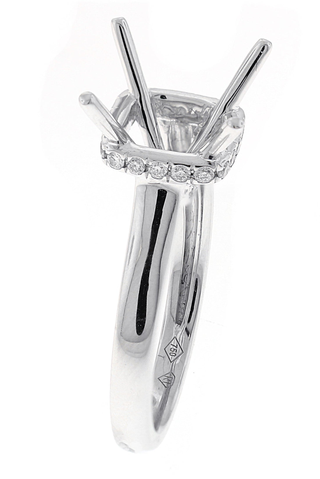18kt White Gold Diamond Semi Mount