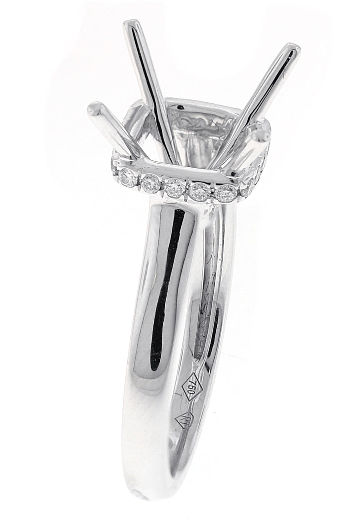 18kt White Gold Diamond Semi Mount