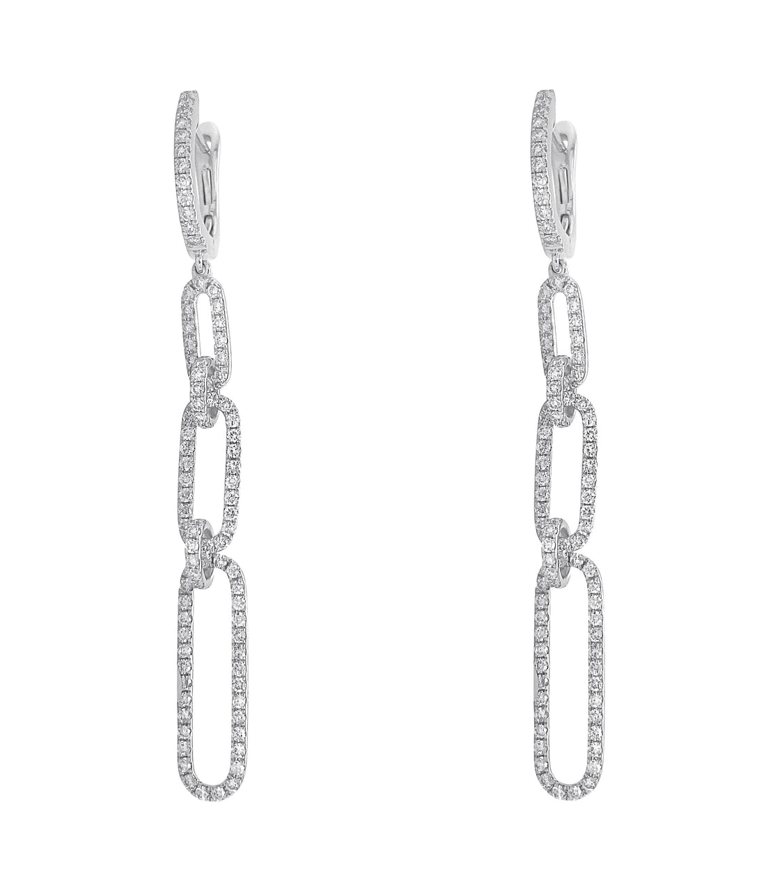 18kt White Gold Diamond Earrings