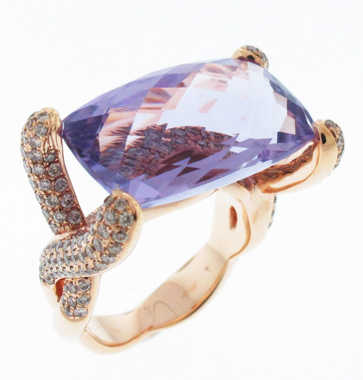 18kt Rose Gold Amethyst Ring