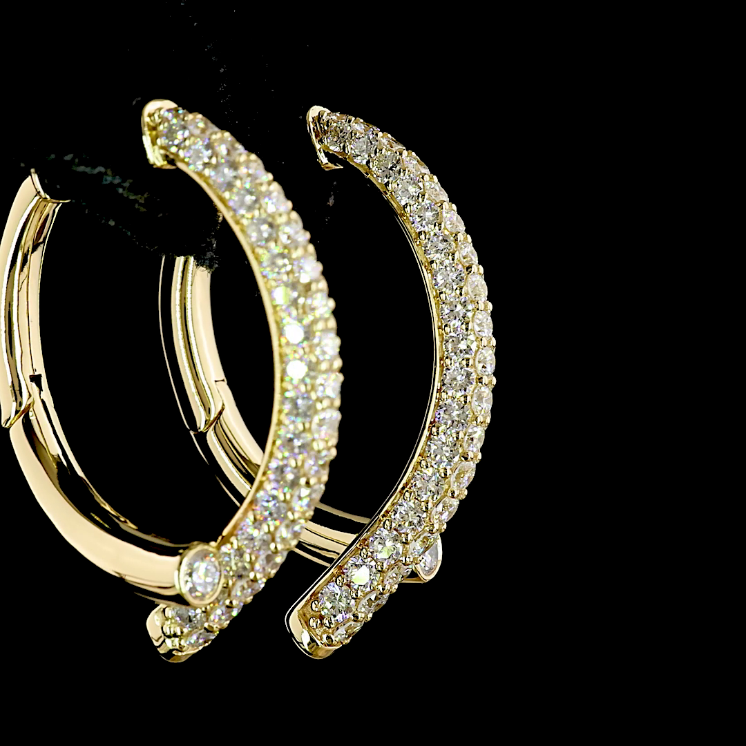 14kt Yellow Gold Lab Diamond Hoops