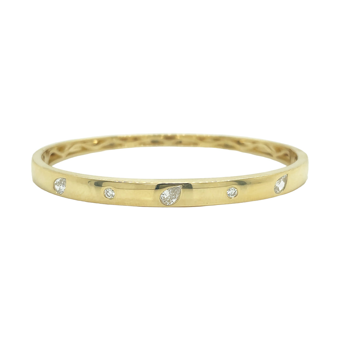 18kt Yellow Gold Diamond Bangle