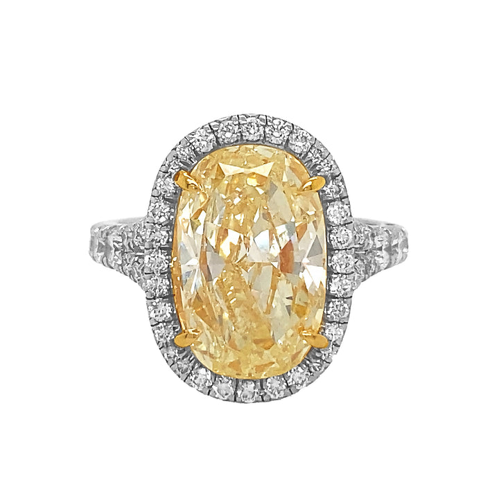 Platinum and Yellow Diamond Ring