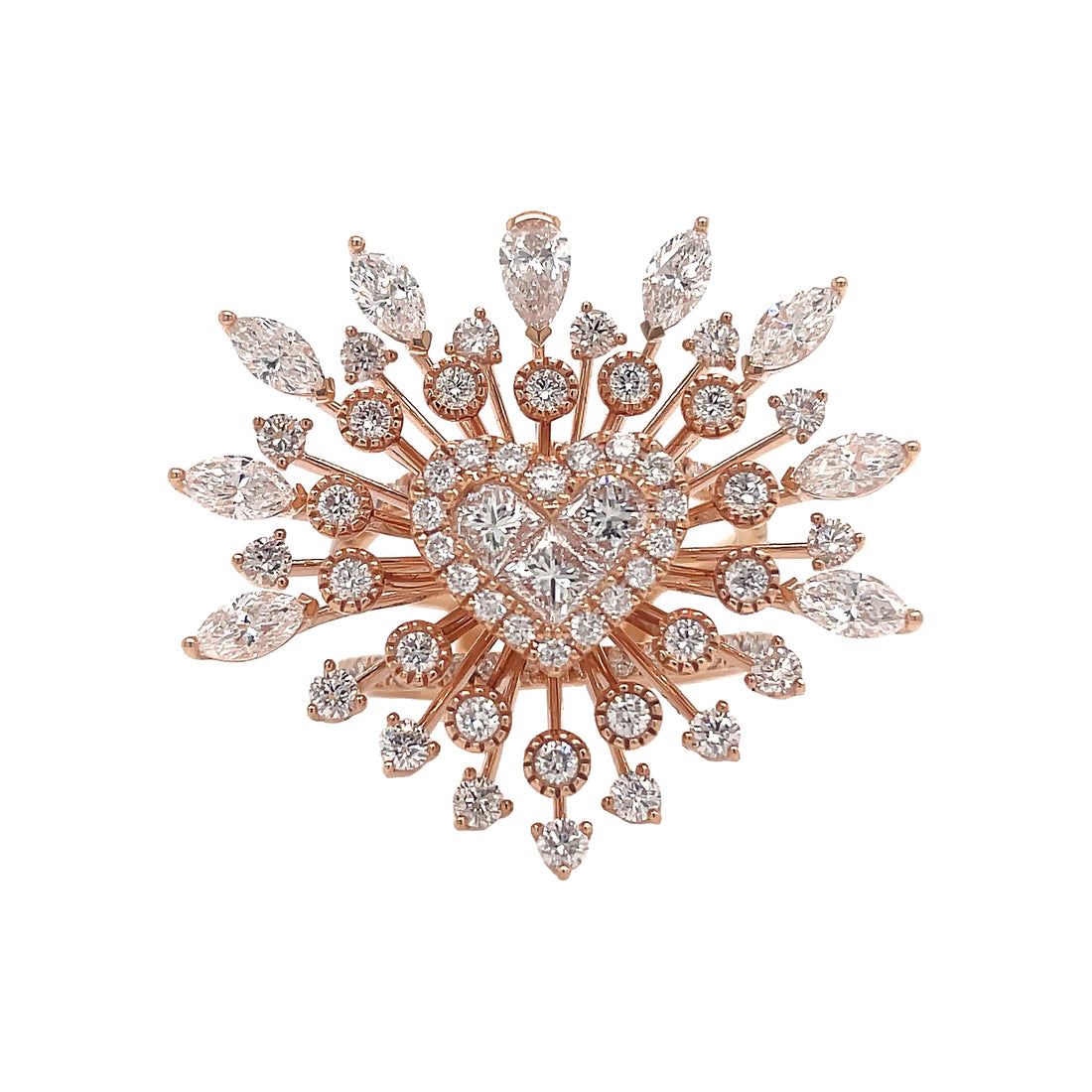 18kt Rose Gold Diamond Ring