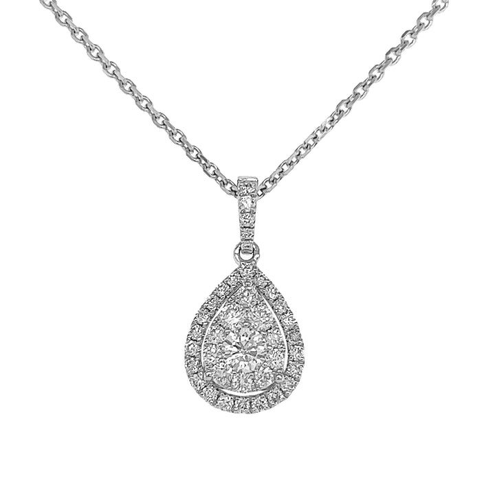 18kt White Gold Diamond Pendant
