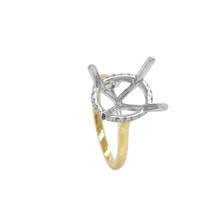 18kt Yellow and White Gold Diamond Semi-mount