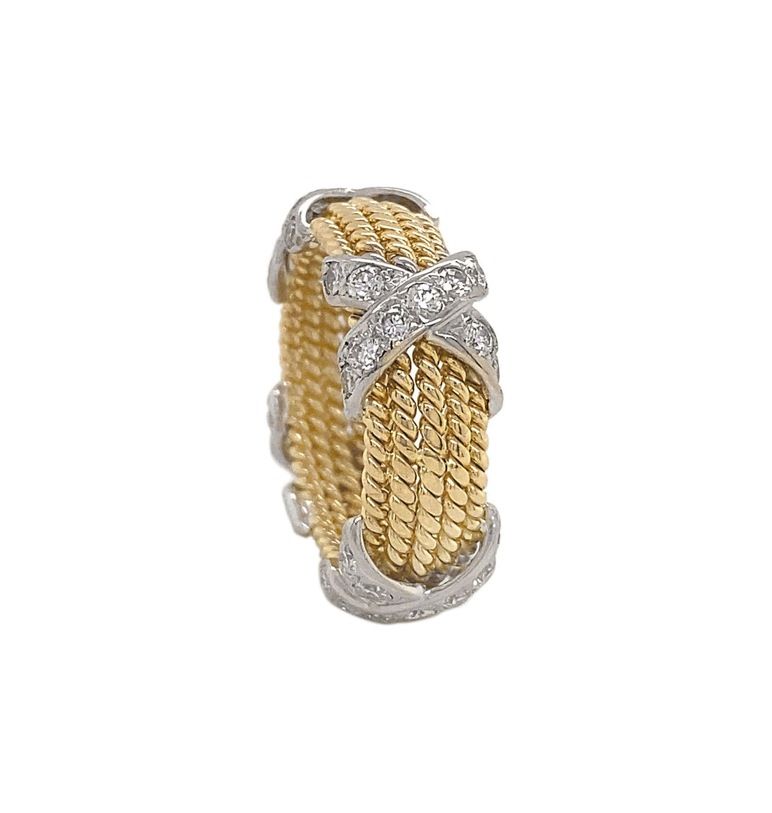 18kt Yellow and White Gold Diamond Ring