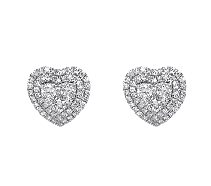 18kt White Gold Diamond Earrings