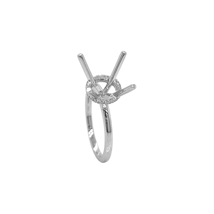 18kt White Gold Diamond Semi-mount