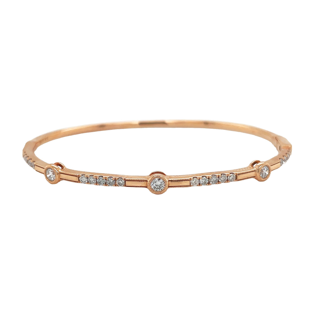 18kt Rose Gold Diamond Bangle