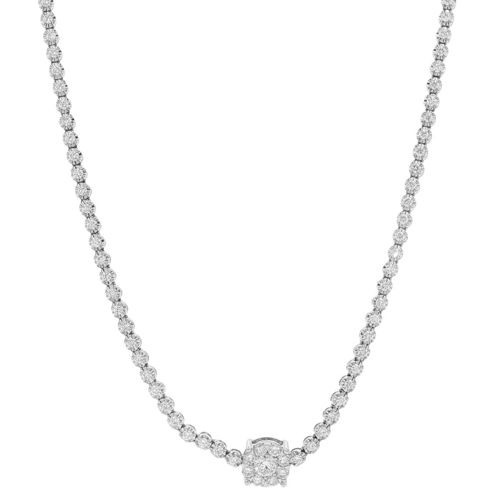 18kt White Gold Diamond Tennis Necklace