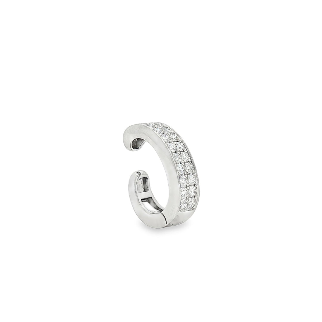18kt White Gold Diamond Cuff Earring