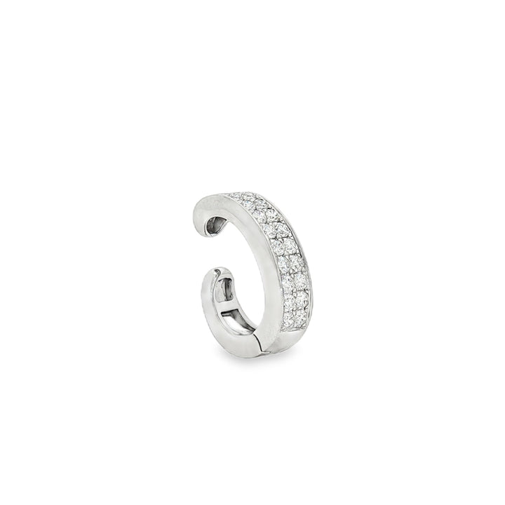 18kt White Gold Diamond Cuff Earring