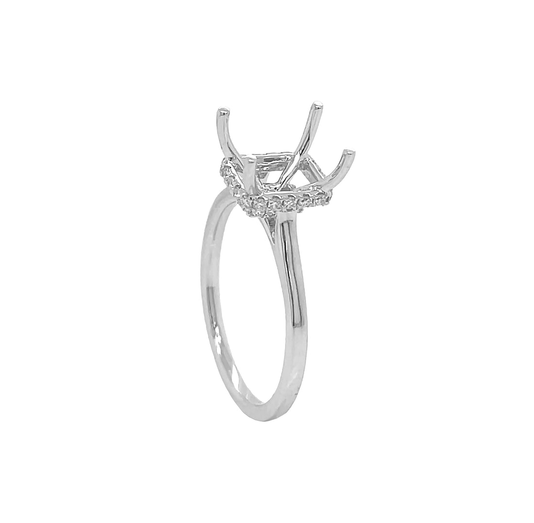 18kt White Gold Diamond Semi-mount