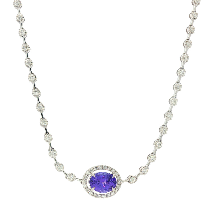 18kt White Gold Diamond Necklace