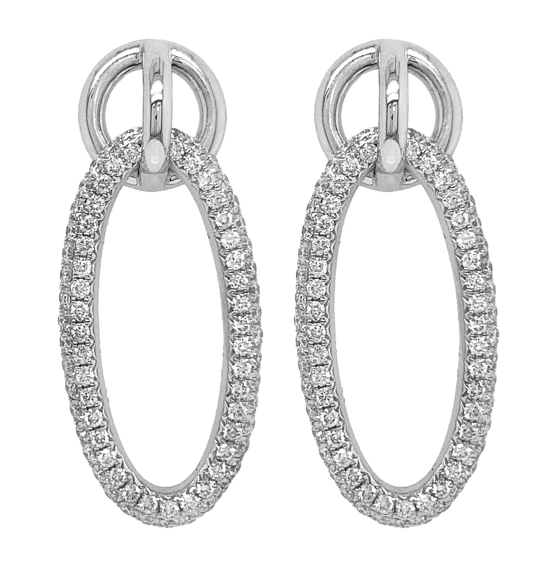 18kt White Gold Diamond Earrings