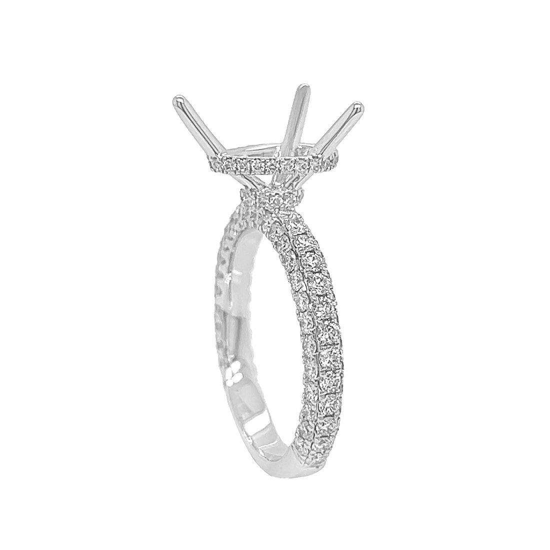 18kt White Gold Diamond Semi Mount