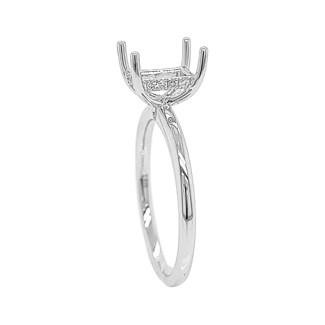 18kt White Gold Diamond Semi Mount