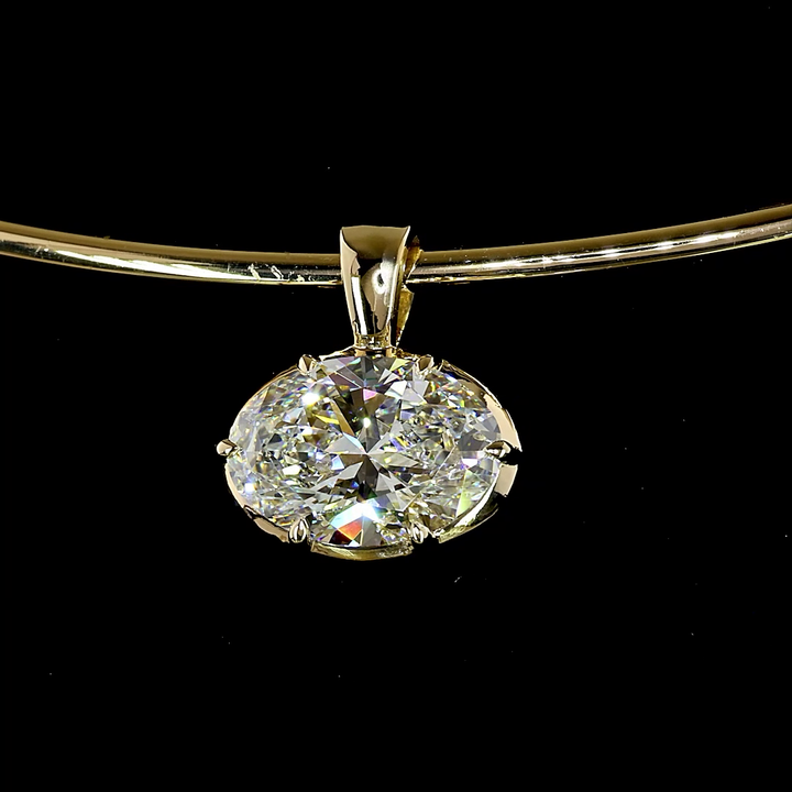 14kt Yellow Gold Lab Diamond Necklace
