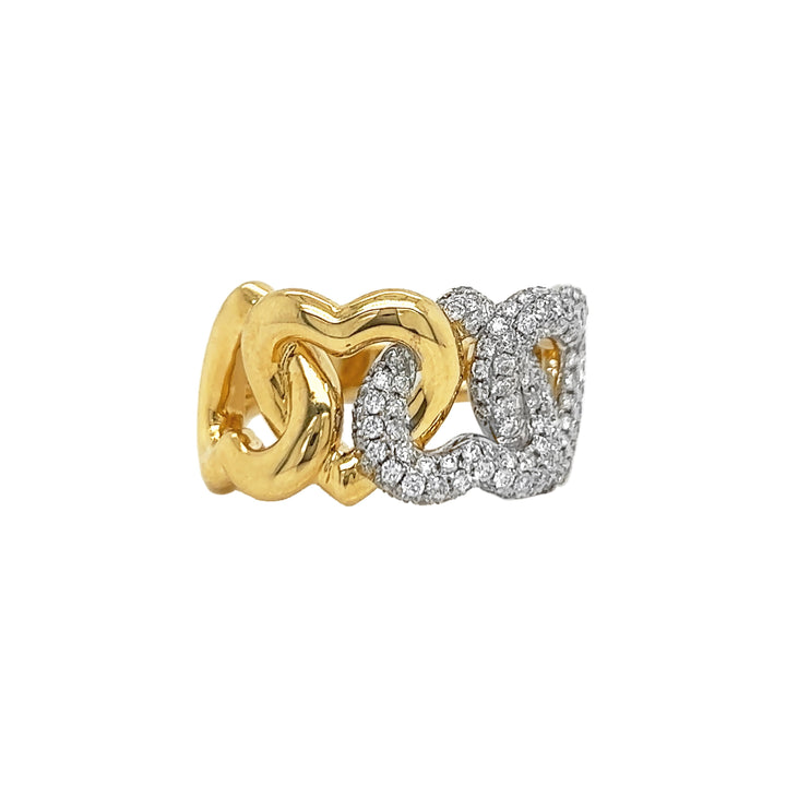 18kt Yellow and White Gold Diamond Ring