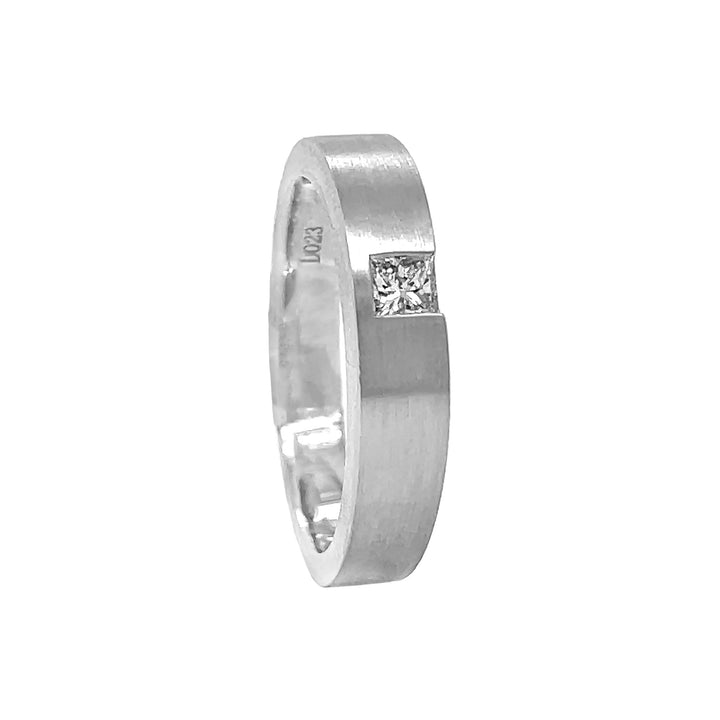 18kt White Gold Diamond Men's Band