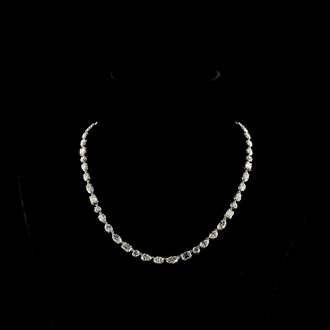14kt White And Yellow Gold Lab Diamond Necklace