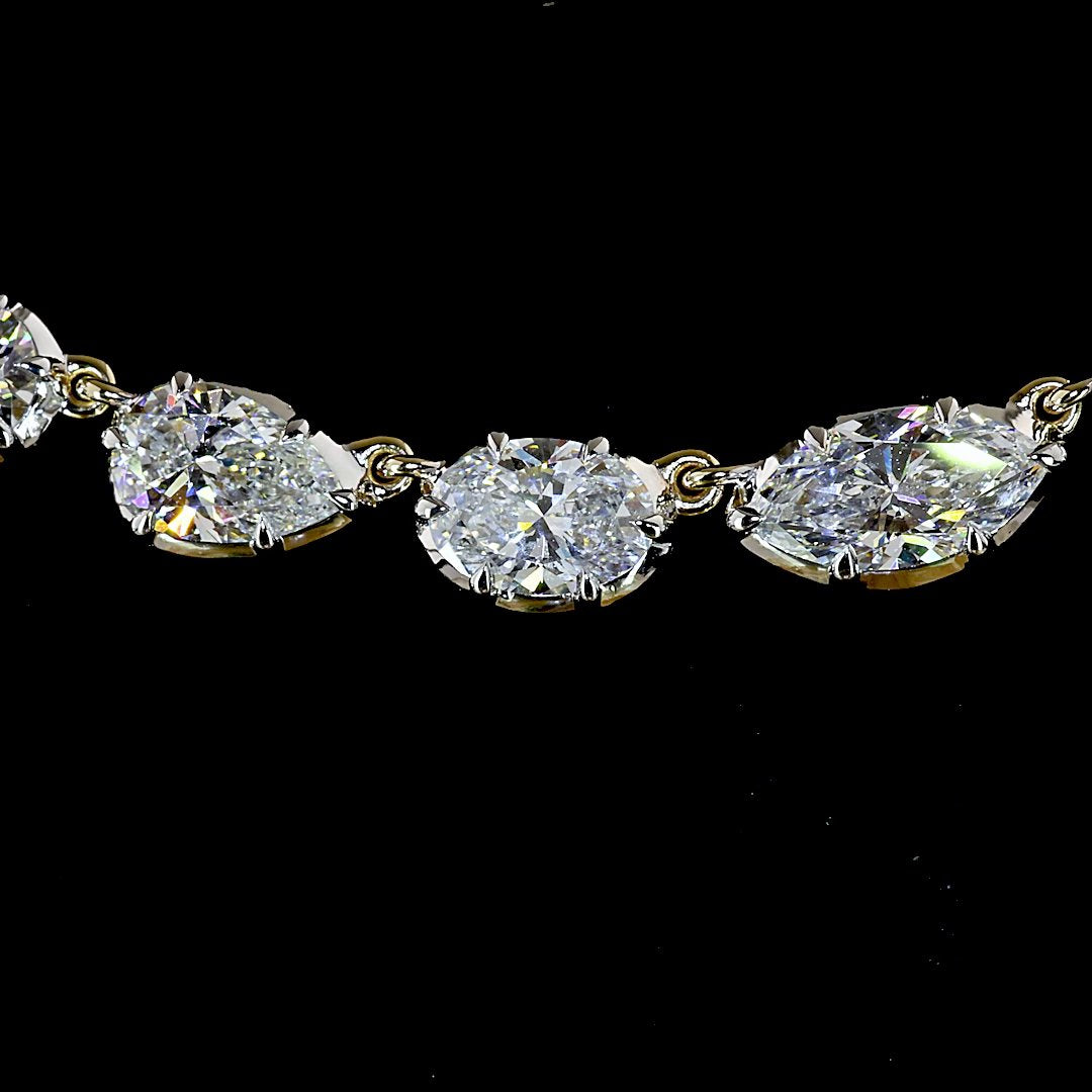 14kt White And Yellow Gold Lab Diamond Necklace