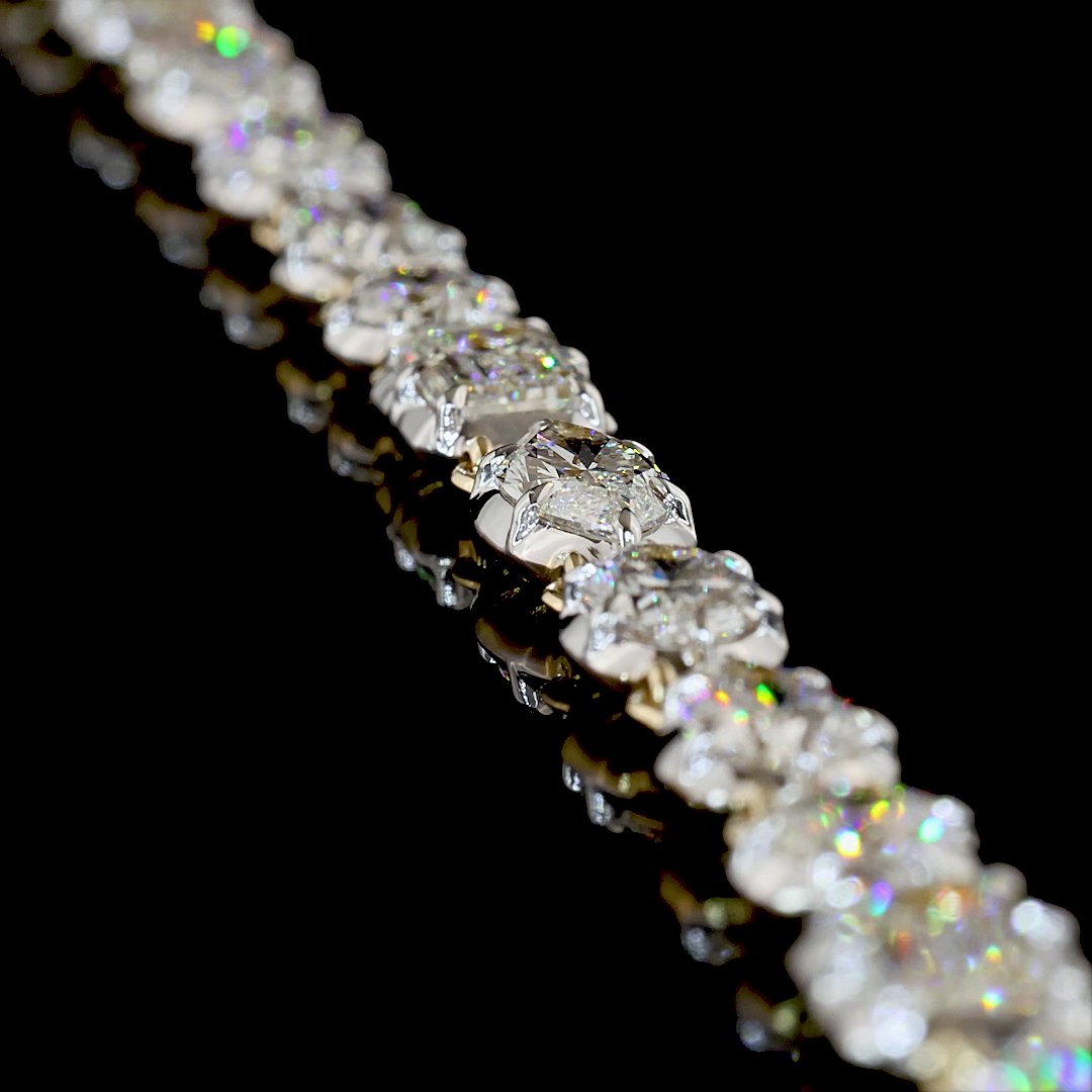 14kt White And Yellow Gold Lab Diamond Necklace