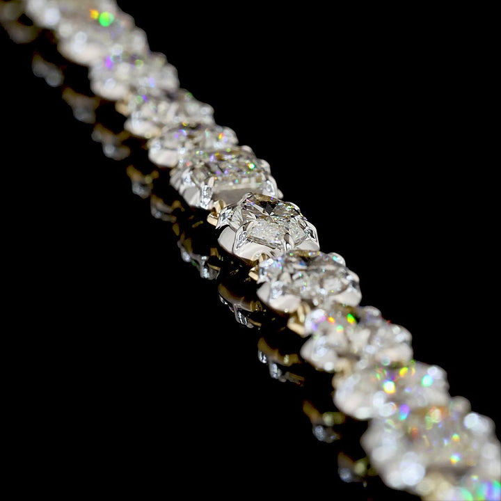 14kt White And Yellow Gold Lab Diamond Necklace