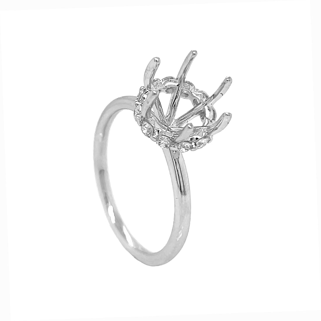 18kt White Gold Diamond Semi-mount