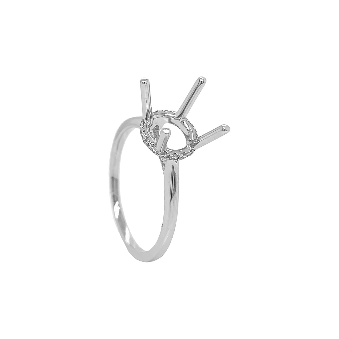 18kt White Gold Diamond Semi-mount