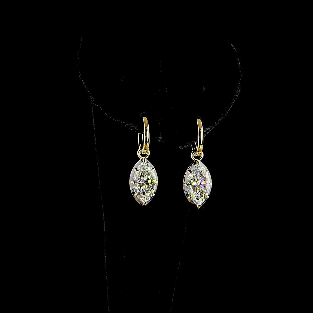 14kt Yellow Gold Lab Diamond Earring