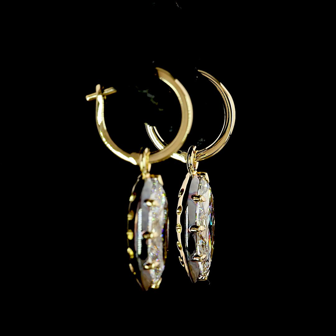 14kt Yellow Gold Lab Diamond Earring