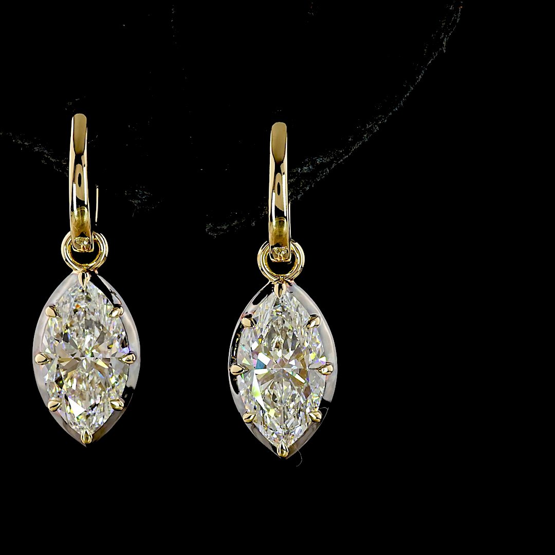 14kt Yellow Gold Lab Diamond Earring