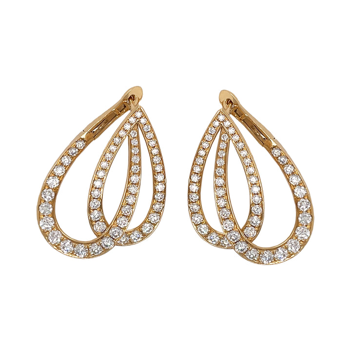 18kt Yellow Gold Diamond Earrings