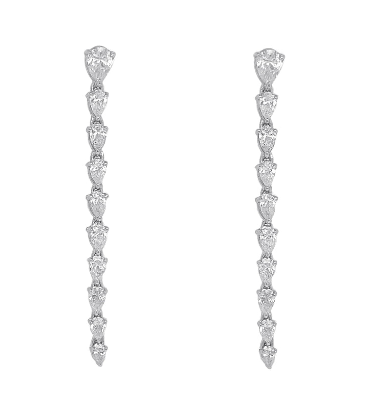 18kt White Gold Diamond Earrings