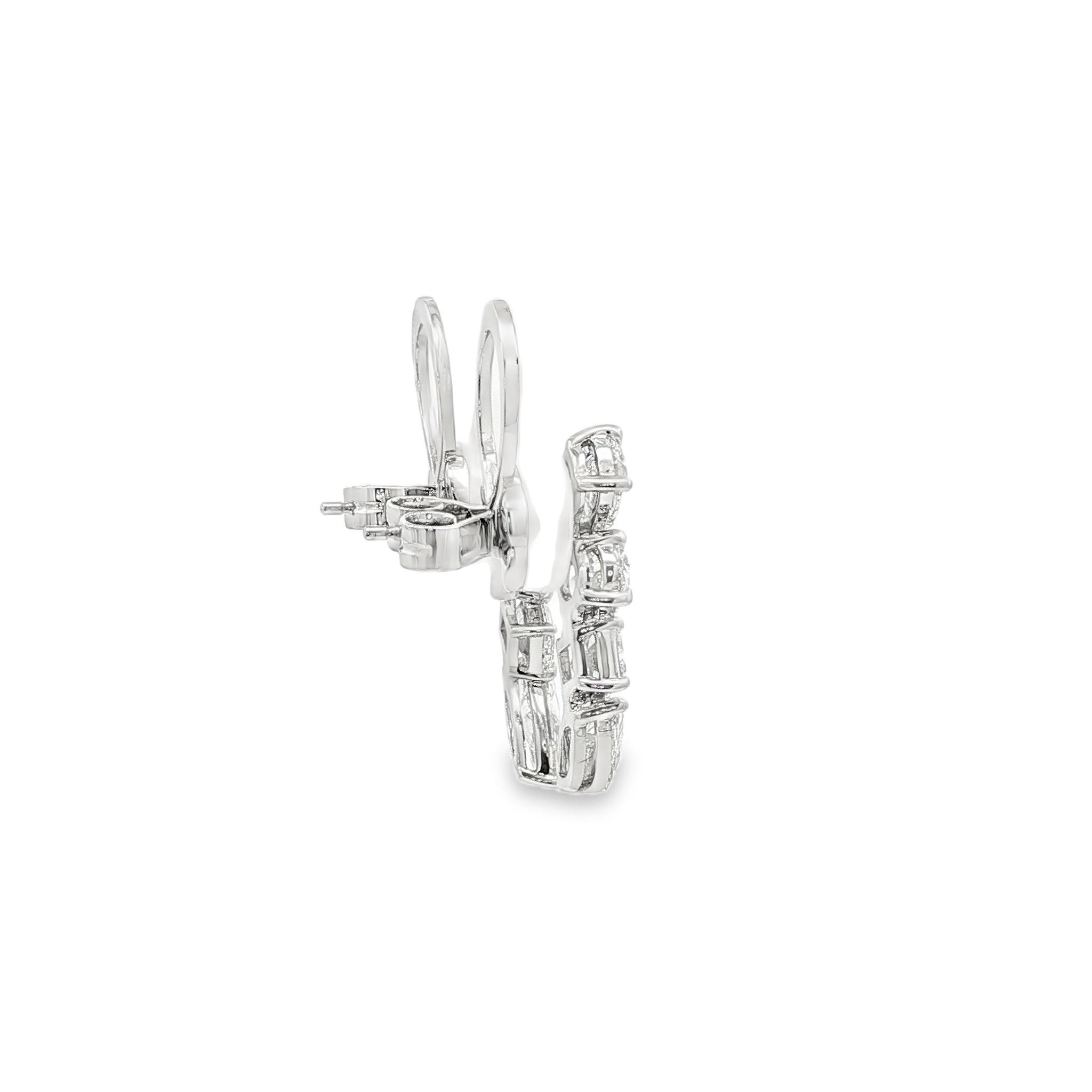 14kt White Gold Lab Diamond Earrings