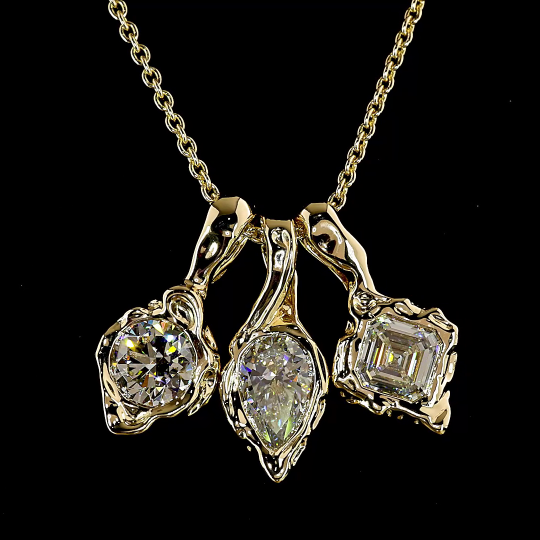 14kt Yellow Gold Lab Diamond Pendant