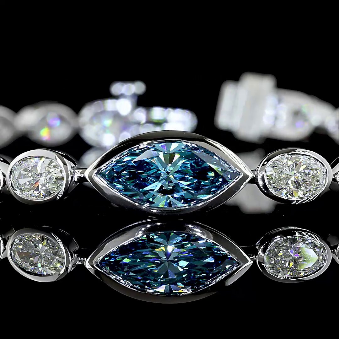 14kt White Gold Lab Diamond Tennis Bracelet