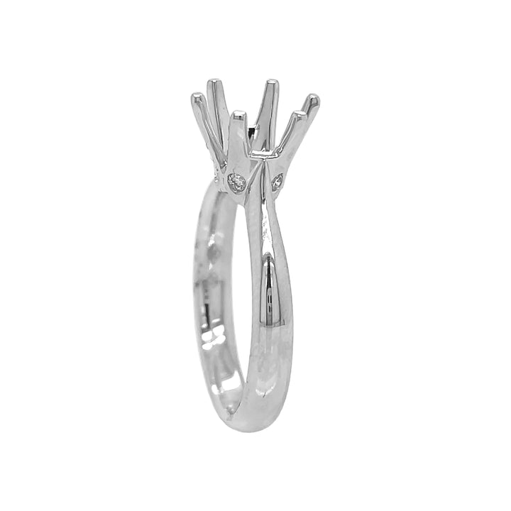 18kt White Gold Diamond Semi Mount