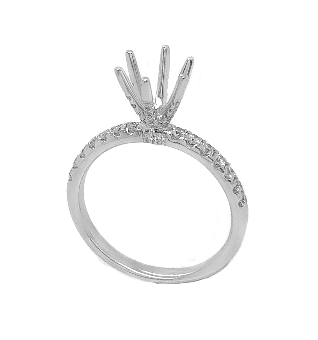 18kt White Gold Diamond Semi Mount