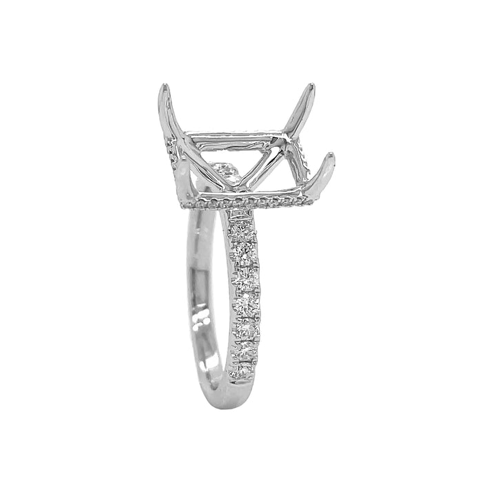 18kt White Gold Diamond Semi-mount