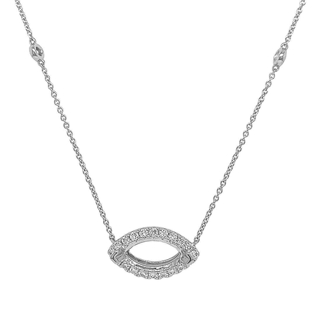 18kt White Gold Diamond Pendant Mounting