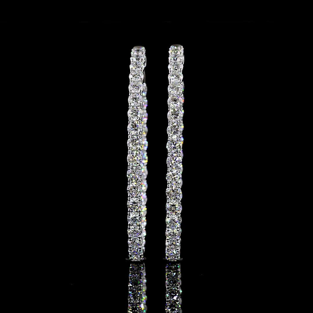 14kt Yellow Gold Lab Diamond Hoops